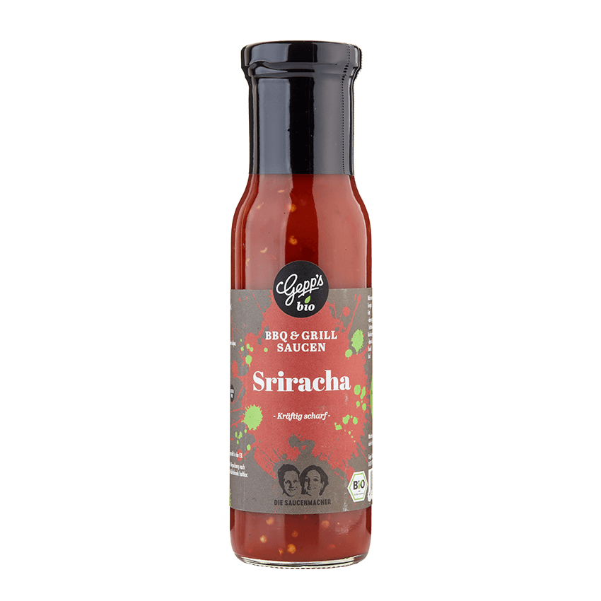 Bio Sriracha Sauce - Tomaten-Chilisauce - BBQ-Sauce - Grillsauce