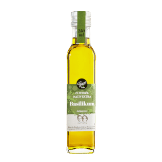 Bio Olivenöl nativ extra mit Basilikum