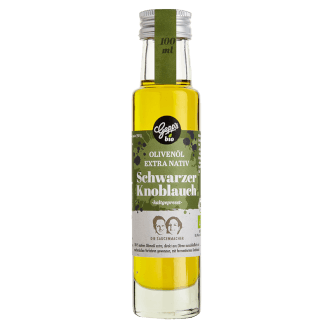 Bio Olivenöl nativ extra mit schwarzem Knoblauch