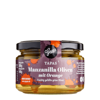 Manzanilla Oliven mit Orange