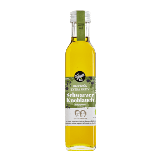 Bio Olivenöl-mit-schwarzem Knoblauch